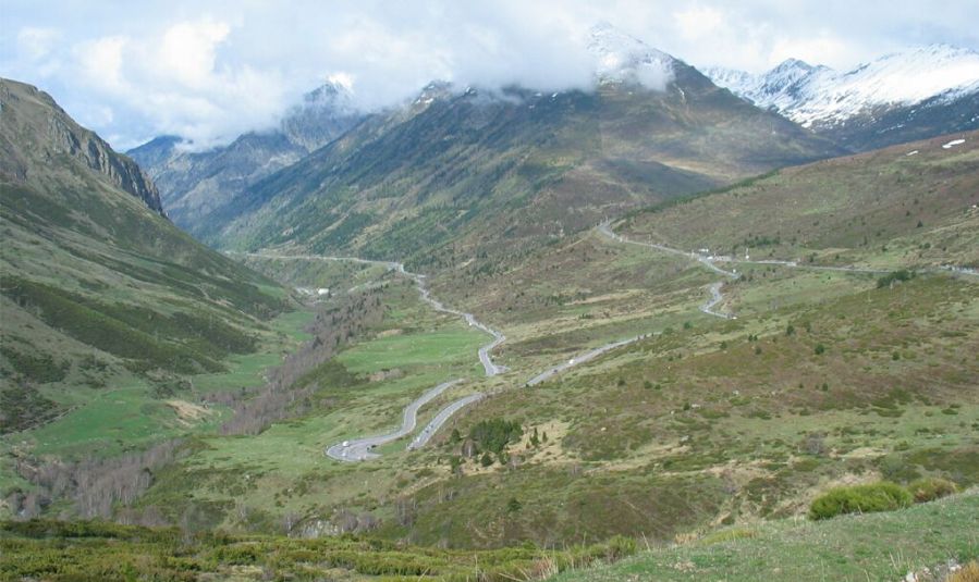 The Pyrenees on approach to Andorra