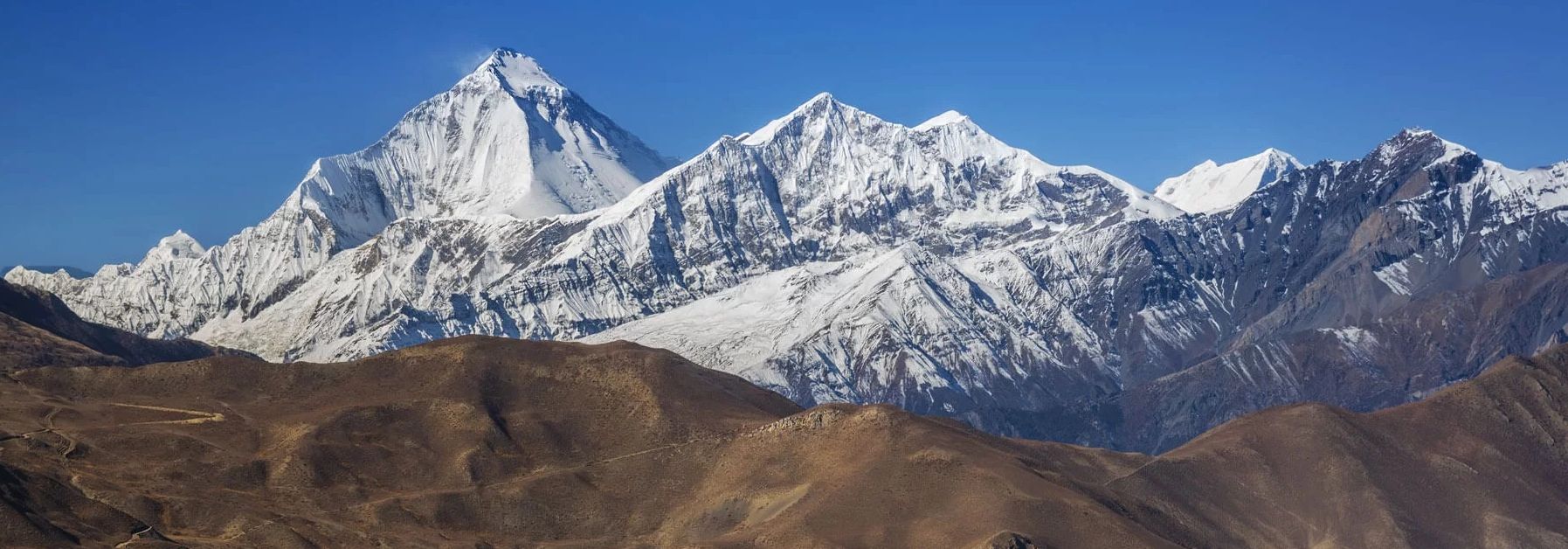 Mount Dhaulagiri and Tukuche Peak from Muktinath