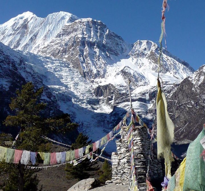 Mt.Gangapurna above Manang Village