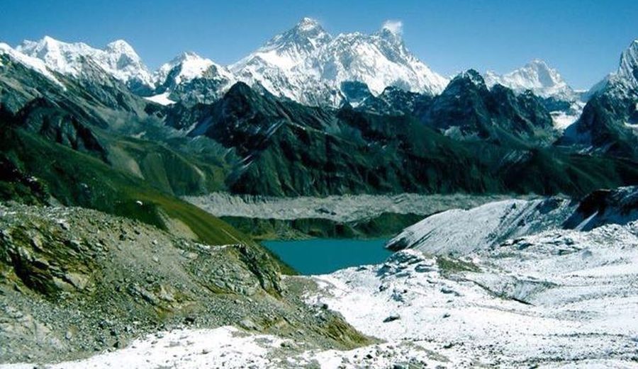 Mount Everest and Lhotse from Renjo La