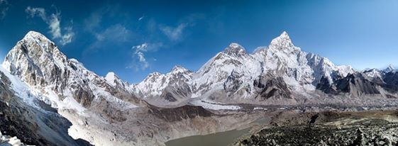 Pumori ( 7161m ) from Gorak Shep on route from Lobuje to Kallar Pattar