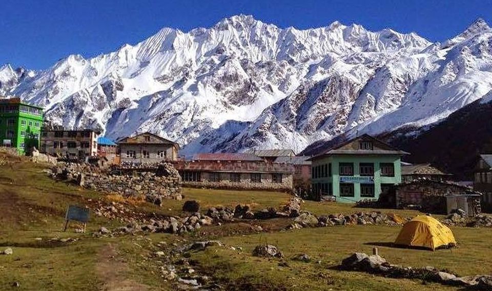 Mt.Pangen Dobku from Kyanjin in the Langtang Valley