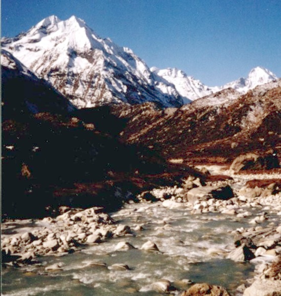 Mt.Pangen Dobku / Ponggen Dopku from the Langtang Khola