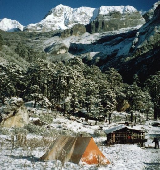 Camp at Nehe Kharka in the Barun Valley