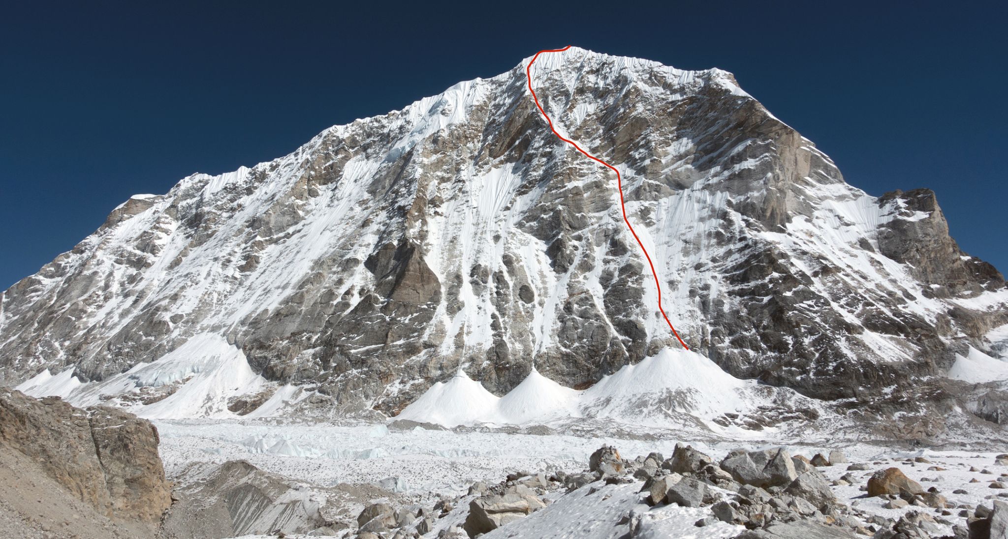 West Face of Tengi Kagi Tau above Drolamboa Glacier