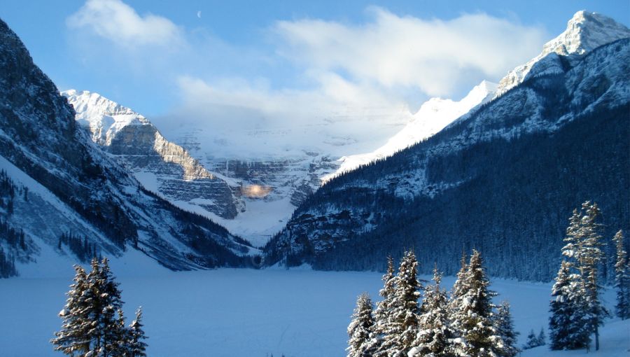 Winter at Lake Louise in Banff National Park, Alberta, Canada