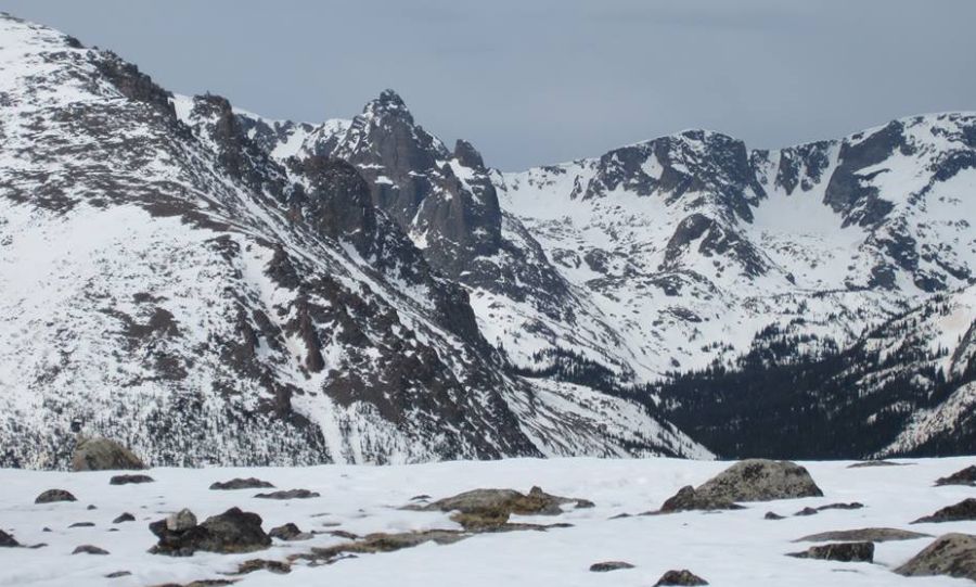 Hayden Spire in the Colorado Rockies from Trail Ridge