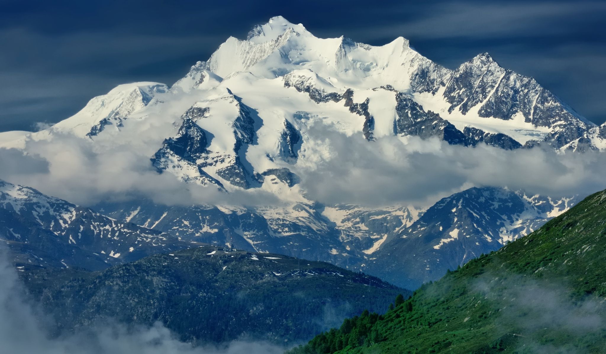 Dom de Mischabel in the Valais Region of the Swiss Alps