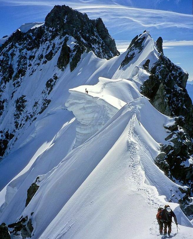 Rochefort Ridge in the Mont Blanc Massif