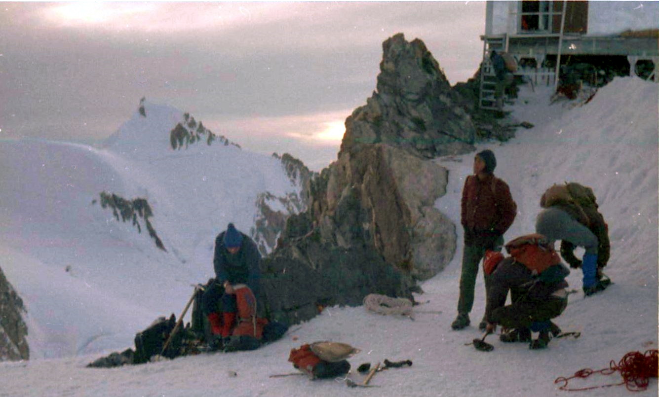 Refuge Vallot on the Normal route of ascent on Mont Blanc