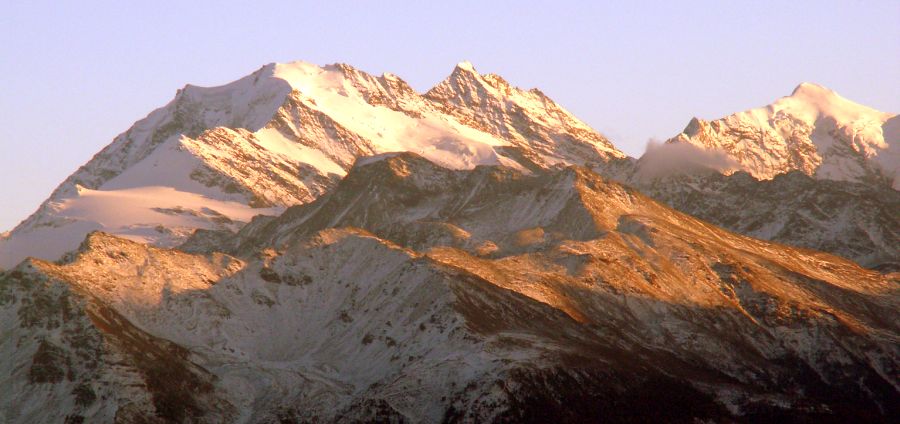 Fletschhorn, Lagginhorn and Weissmies