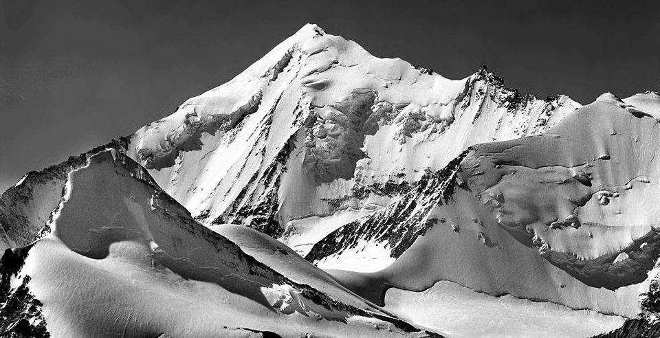 Weisshorn ( 4505 metres ) in the Zermatt Region of the Swiss Alps