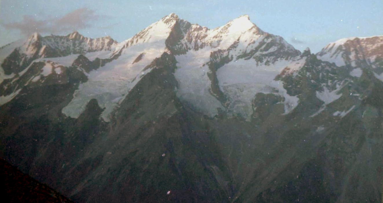 Dom and Taschhorn from Weisshorn ( 4505 metres )