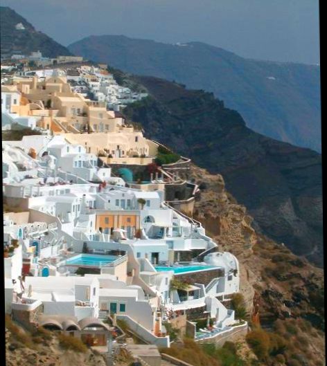 Santorini in the Cycladic Islands of Greece