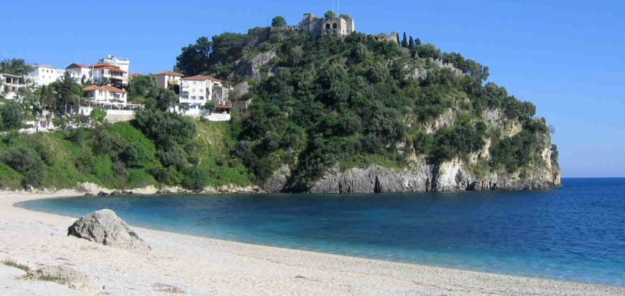 Valtos Beach at Parga on the Ionian Coast of Greece