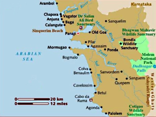 Map of Goa