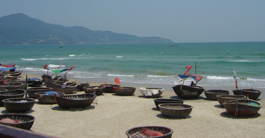 Coracles on the Beach at Danang