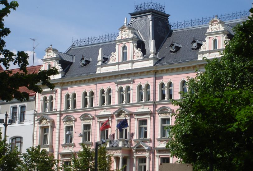 Art Nouveau Building in Riga - capital city of Latvia in the Baltics region of North East Europe