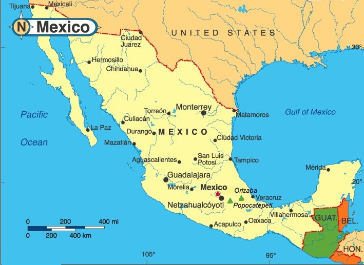 Map of Mexico