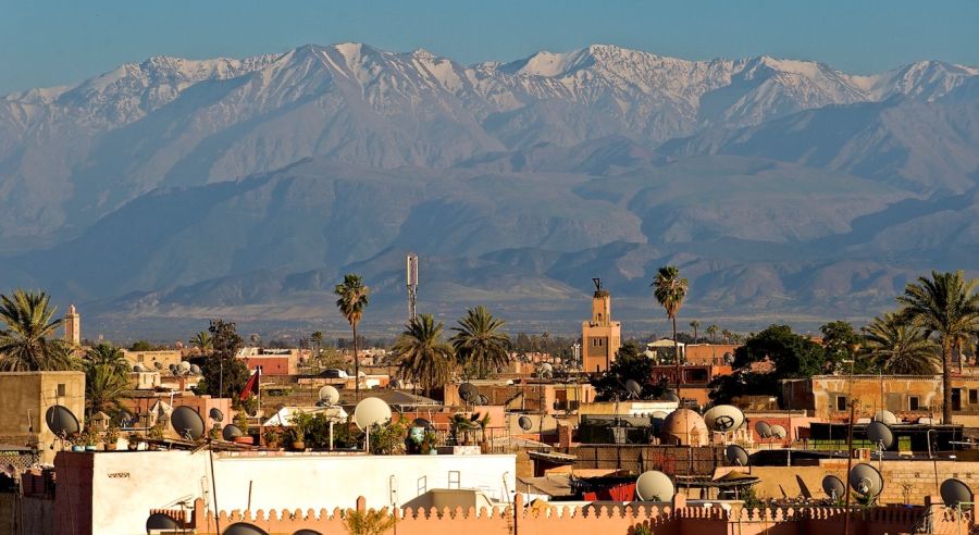 High Atlas from Marrakesh