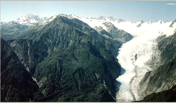 Franz-Joseph Glacier and the "Divide" on the South Island of New Zealand