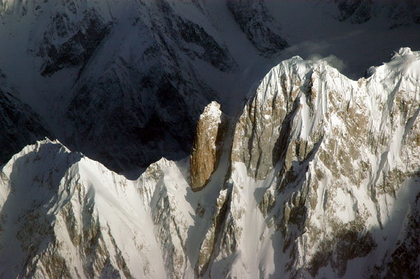 Bublimotin / Lady Finger Peak and Hunza Peak in the Hunza Valley in the Karakorum Mountains of Pakistan