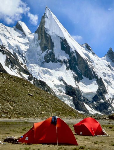 Laila Peak ( 6985m ) in the Hushe Valley near the Gondogoro glacier in the Karakorum Mountains of Pakistan