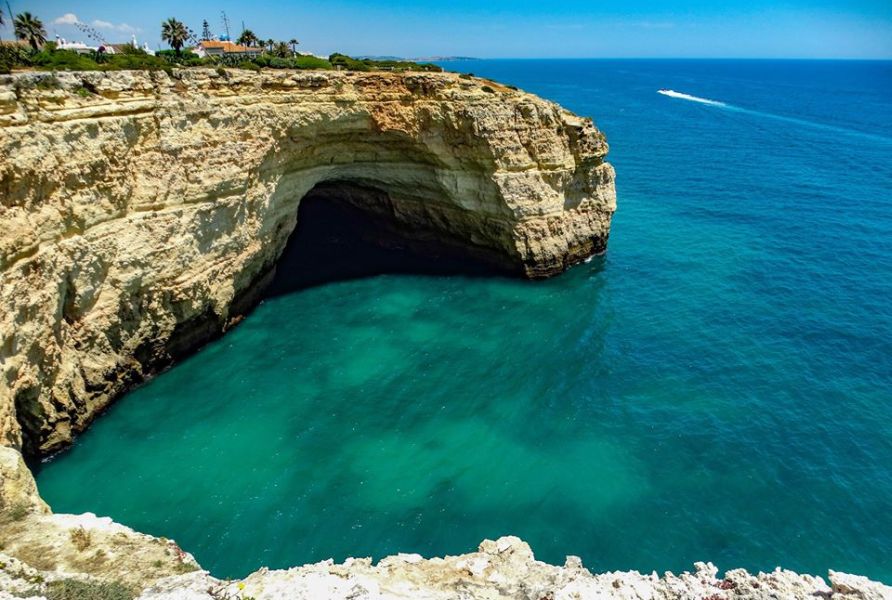 Coastline of The Algarve in Southern Portugal