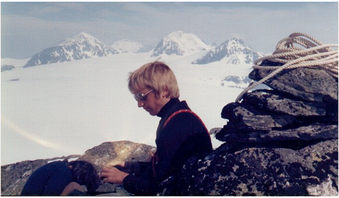 Summit view from Okstinbreen Peak on Okstindan Ice Field