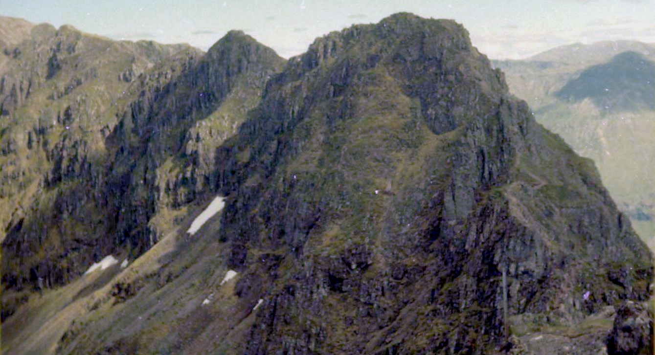 Aonach Eagach Ridge in Glencoe in the Highlands of Scotland