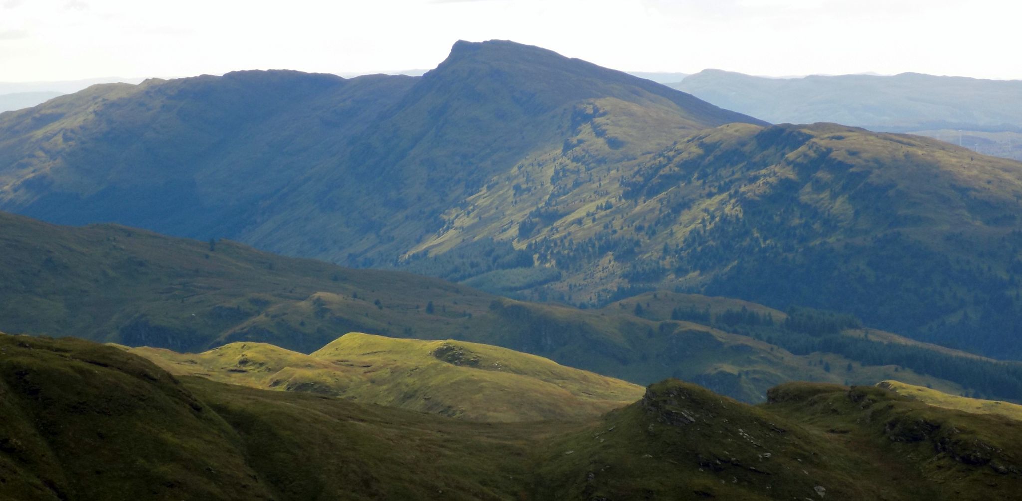 Beinn Mhor above Loch Eck from Beinn Bheula