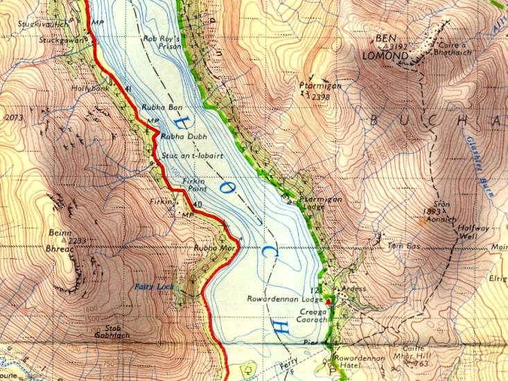 Map for Ben Lomond