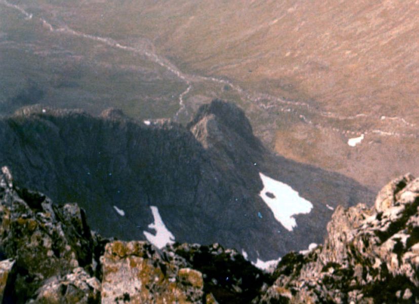 Douglas Boulder at foot of Tower Ridge on Ben Nevis