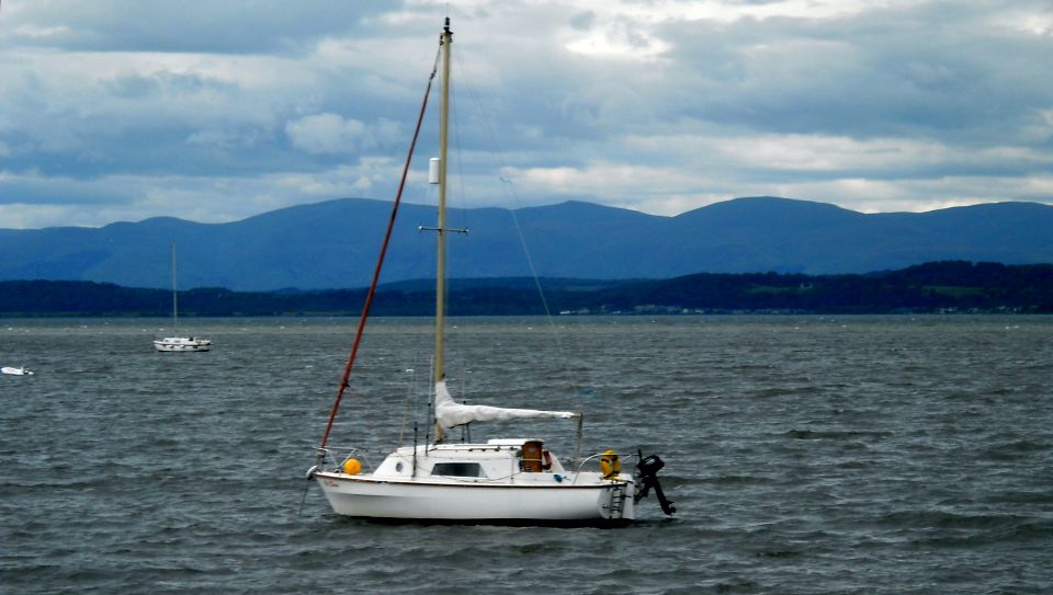 Ochil Hills across Firth of Forth from Blackness