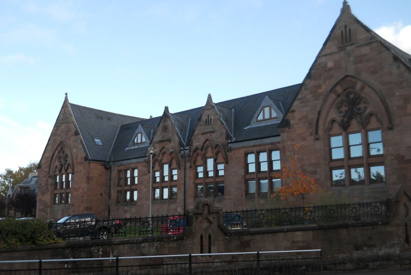 Red sandstone building in Bothwell