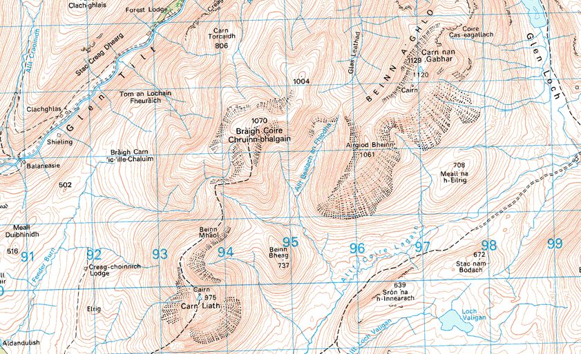 Map of Beinn a Ghlo