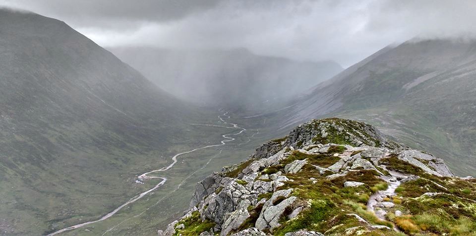 Lairig Ghru through the Cairngorm Mountains of Scotland