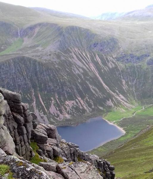 Loch Einich and the Cairngorms Plateau from Sgor Gaoth