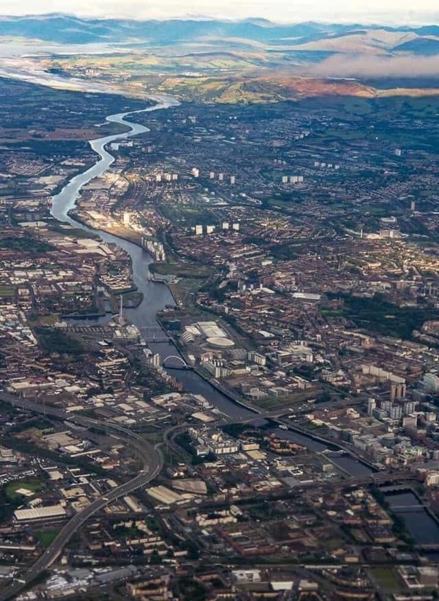 Bridges over the River Clyde in Glasgow, Scotland