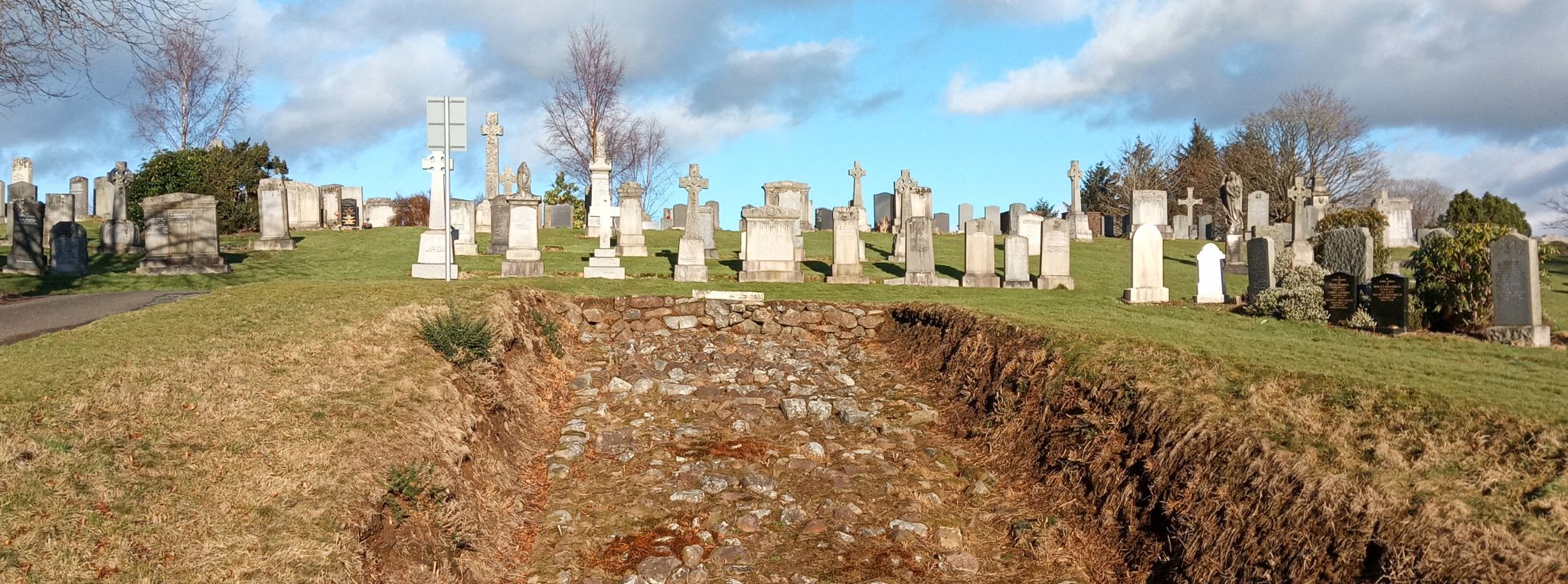 Antonine Wall in New Kilpatrick Cemetery