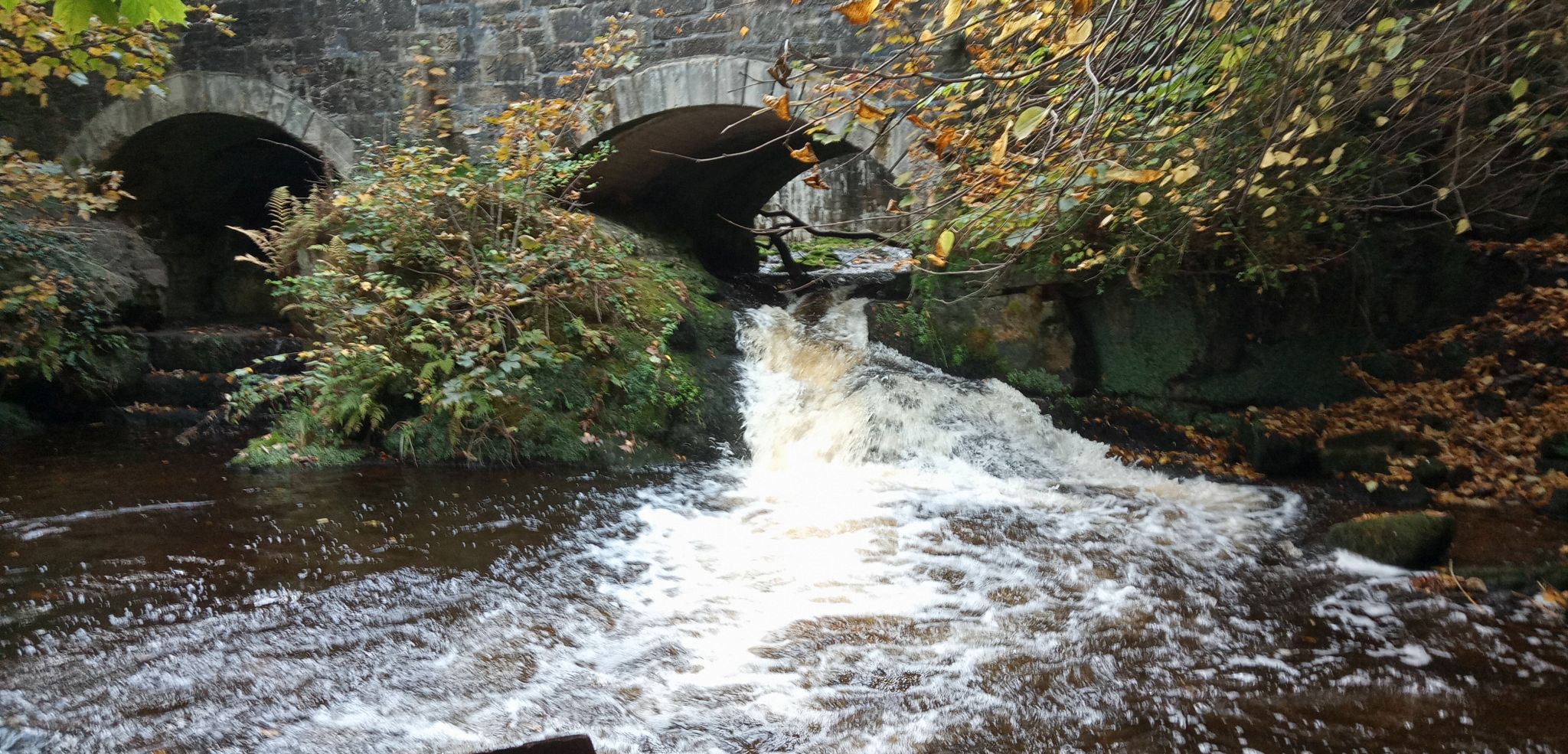 Waterfall at Goldenhill Park in Duntocher