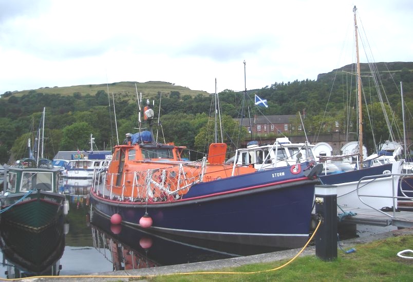 Boats in Bowling Basin at entrance to Forth and Clyde Canal