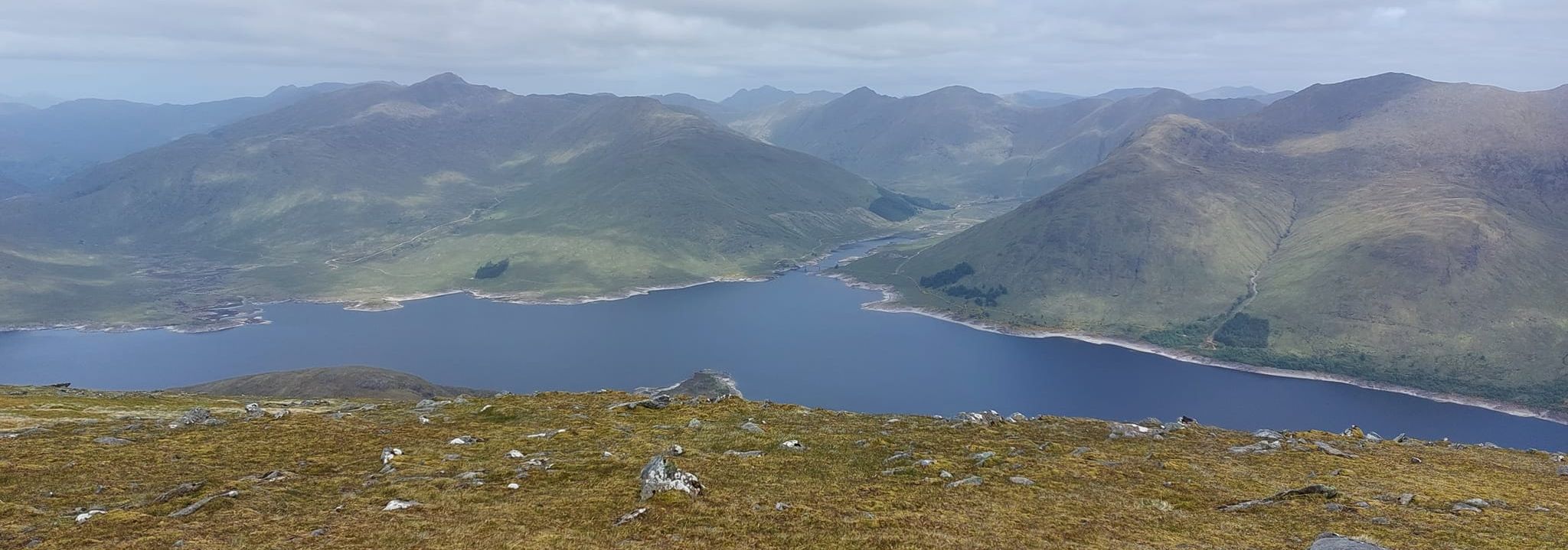 Loch Quoich and Gleouraich and Spidean Mialach from Gairich in Knoydart