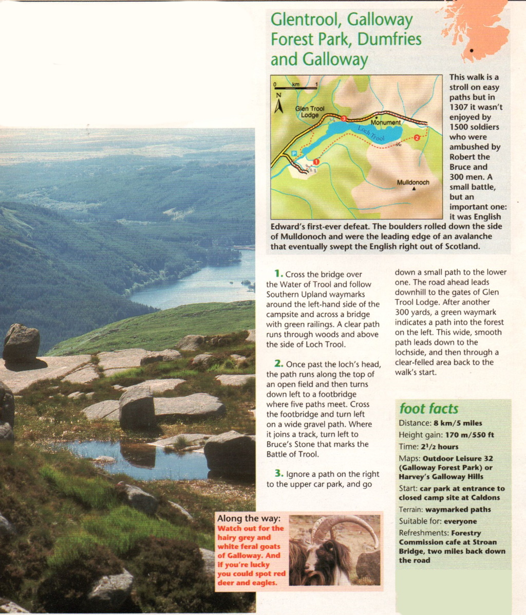 Map and route description for Glen Trool