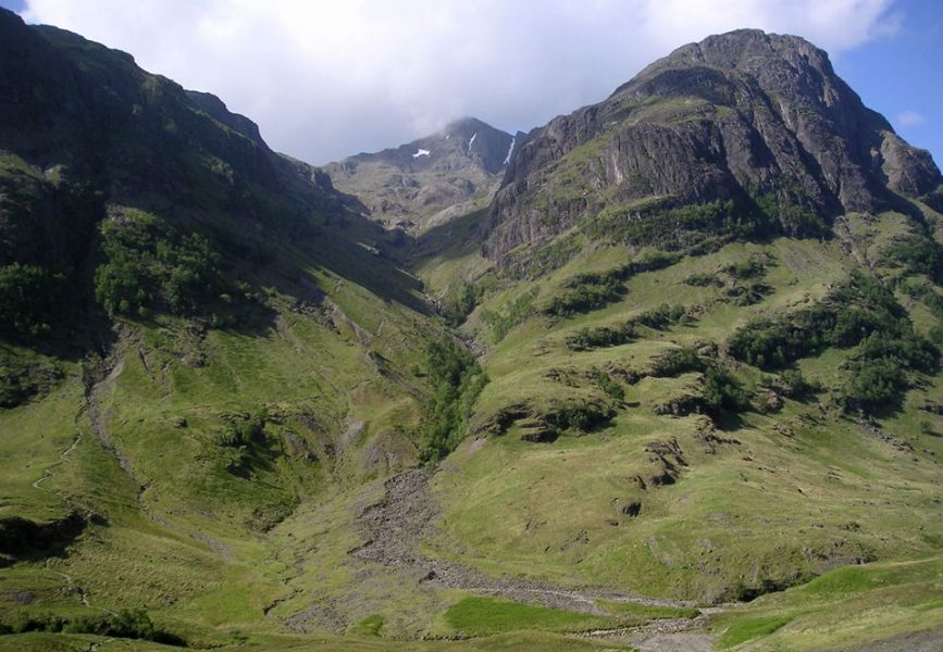 Bidean nam Bean above the Lost Valley