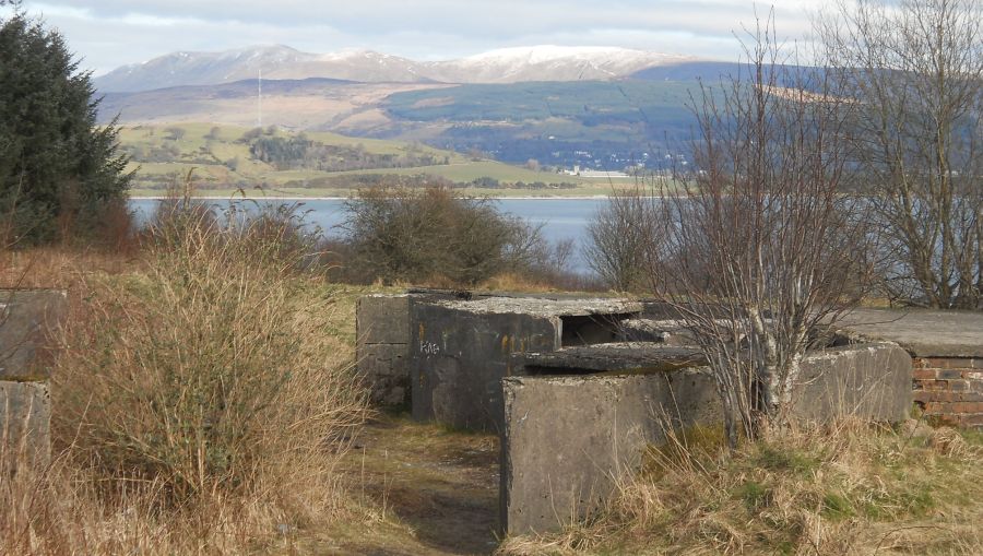 Old War buildings at Coves Reservoir above Gourock