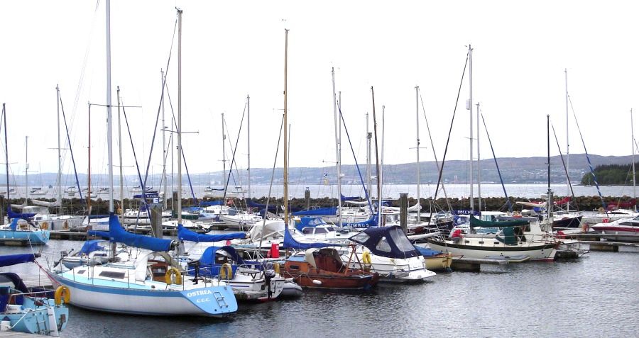 Boats in Marina at Rhu on Gare Loch