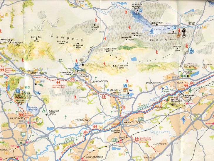 Map of Milngavie and Surroundings