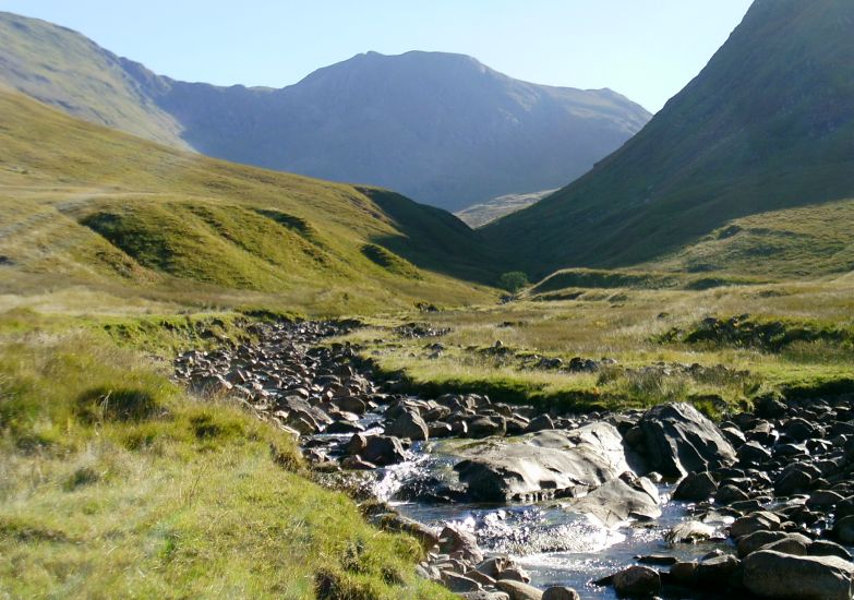 Sgor na h-Ulaidh on the approch to Creag Bhan