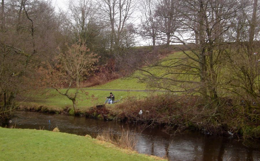 Allander River in Lennox Park in Milngavie